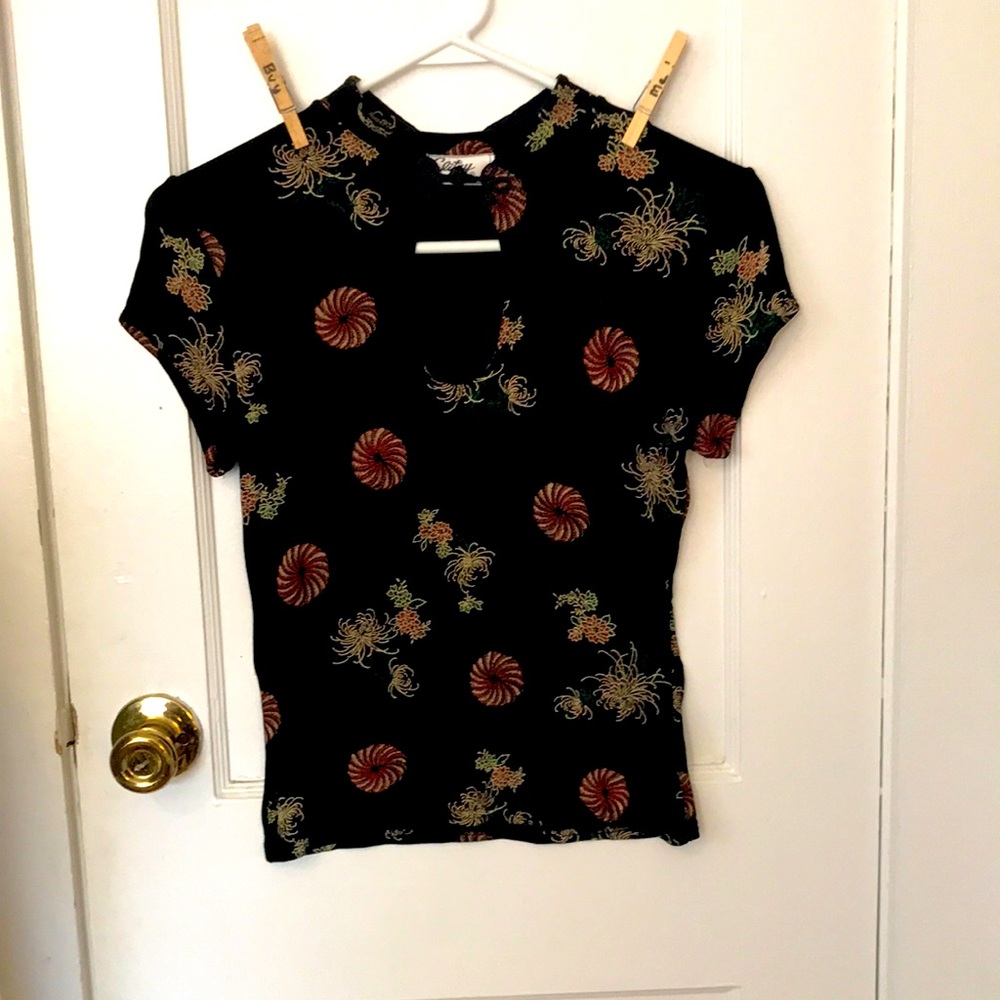 Geitry floral black shirt M/L